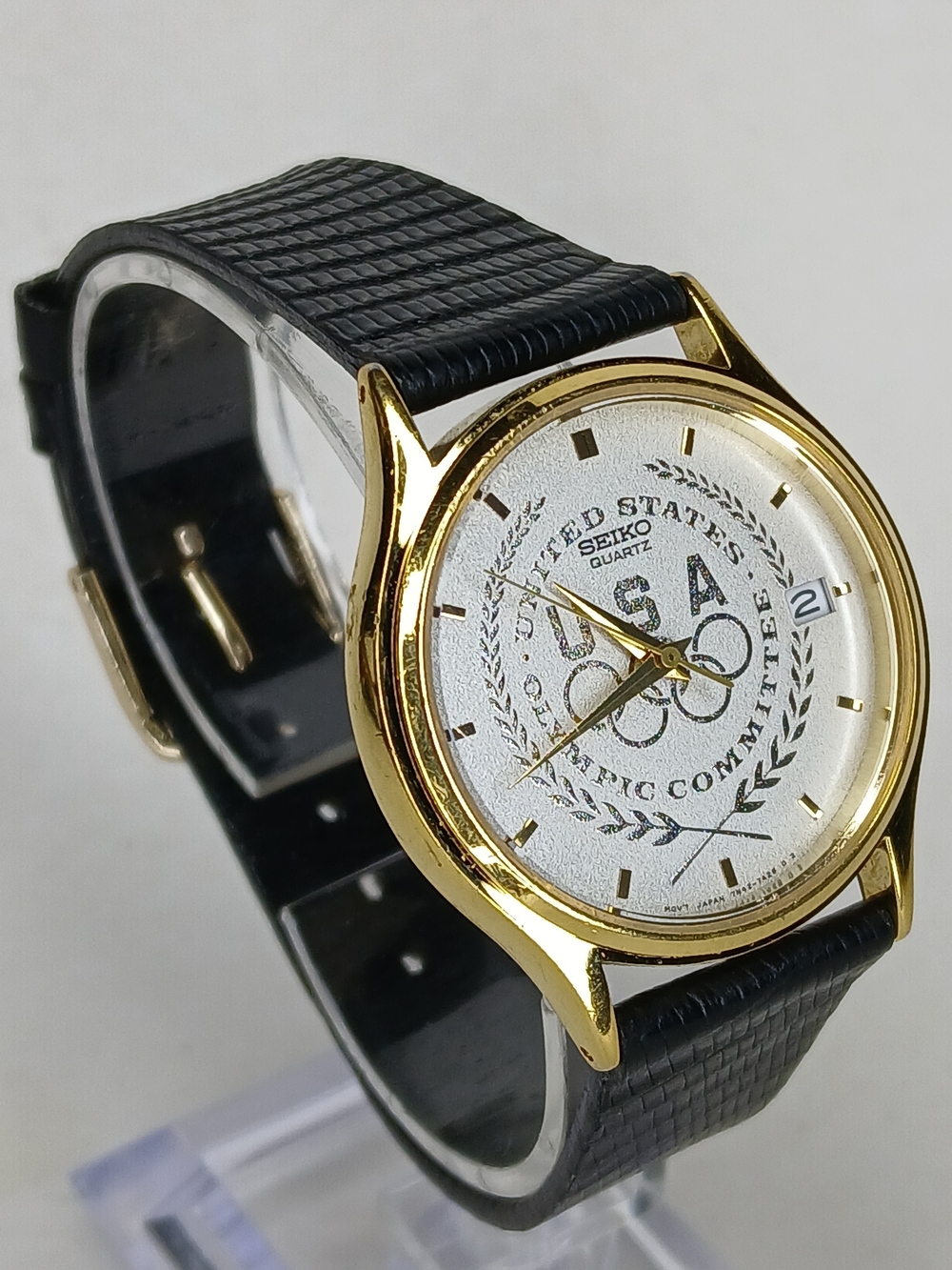 SEIKO MEN'S 7N42-7A29 UNITED STATES OLYMPIC COMMITTEE WATCH New Battery